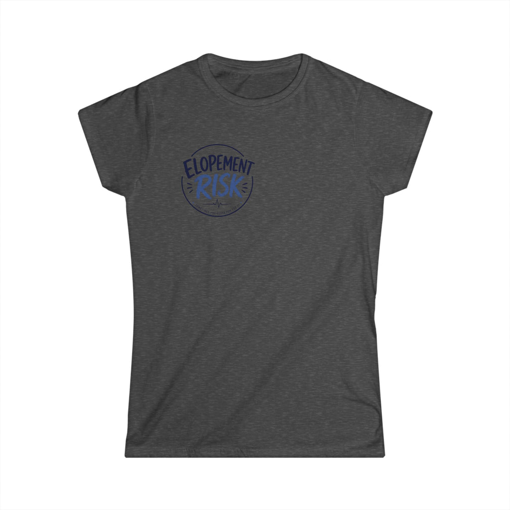 Women's Tee — "Elopement Risk" Struck By Cow Funny Nursing/Medical Humor Shirt