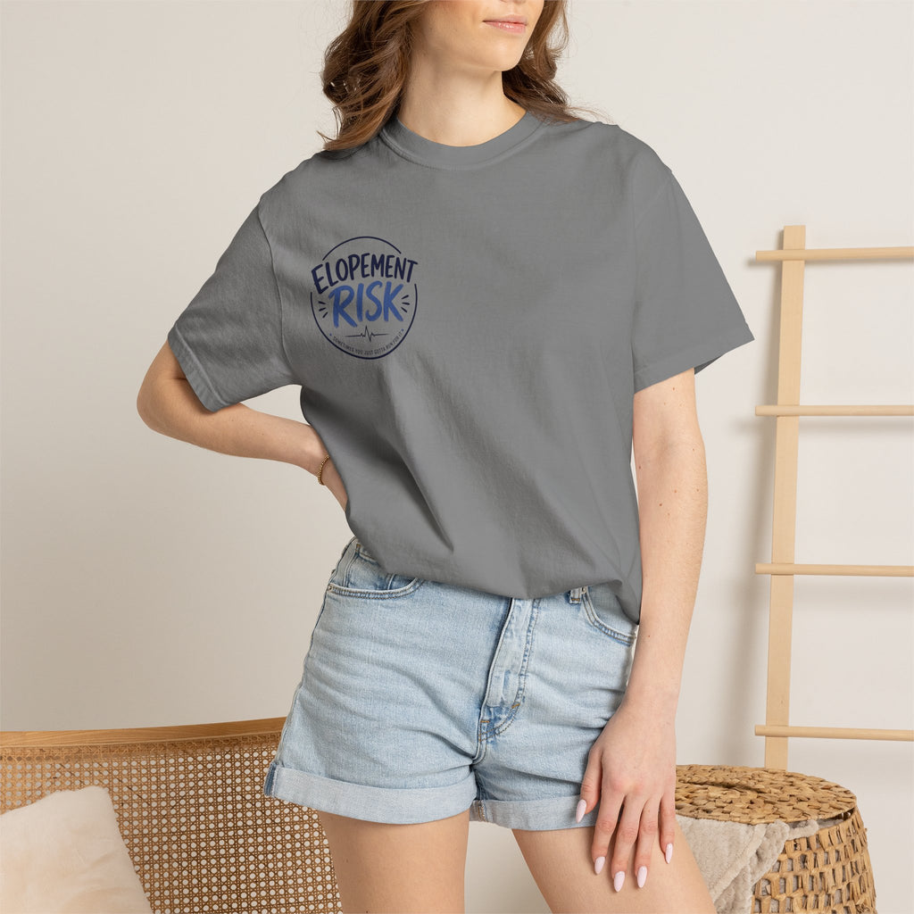 Texas Nurses T-Shirt — "Elopement Risk" Cute Armadillo Design, Big Hearts Texas Strong