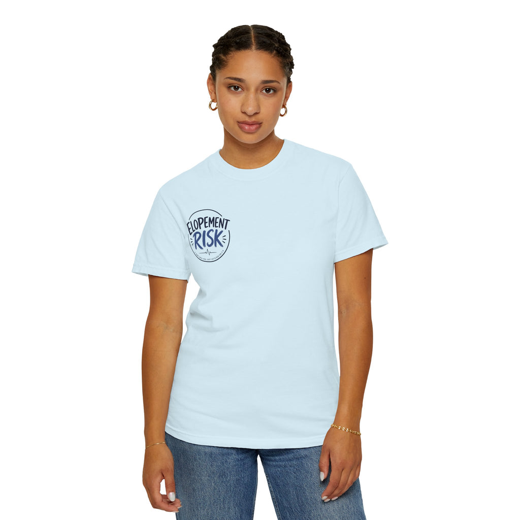 Texas Nurses T-Shirt — "Elopement Risk" Cute Armadillo Design, Big Hearts Texas Strong