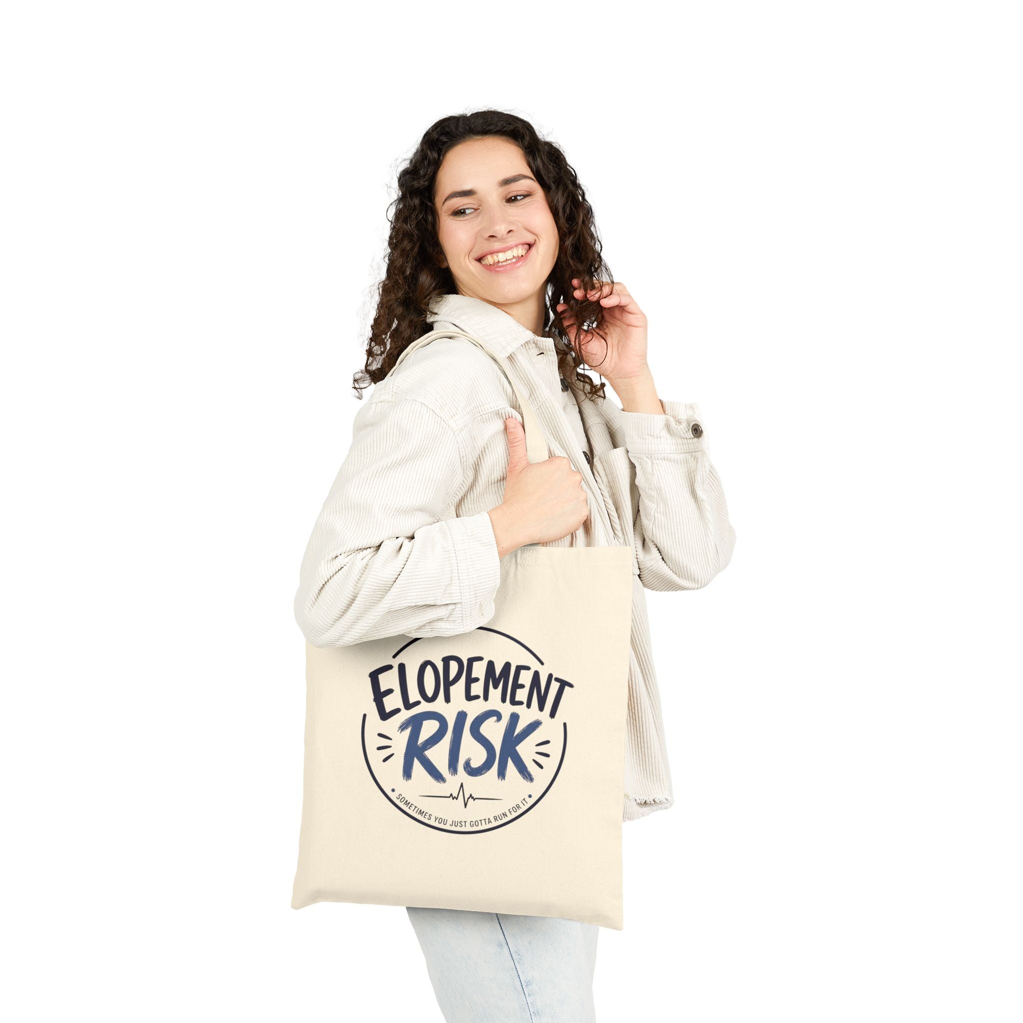 Canvas Tote — 'Elopement Risk' & Texas Nurses Printed Cotton Bag