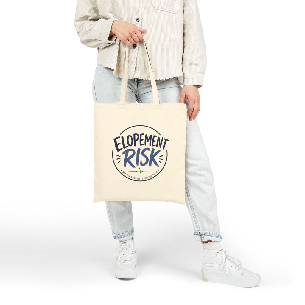 Canvas Tote — 'Elopement Risk' & Texas Nurses Printed Cotton Bag