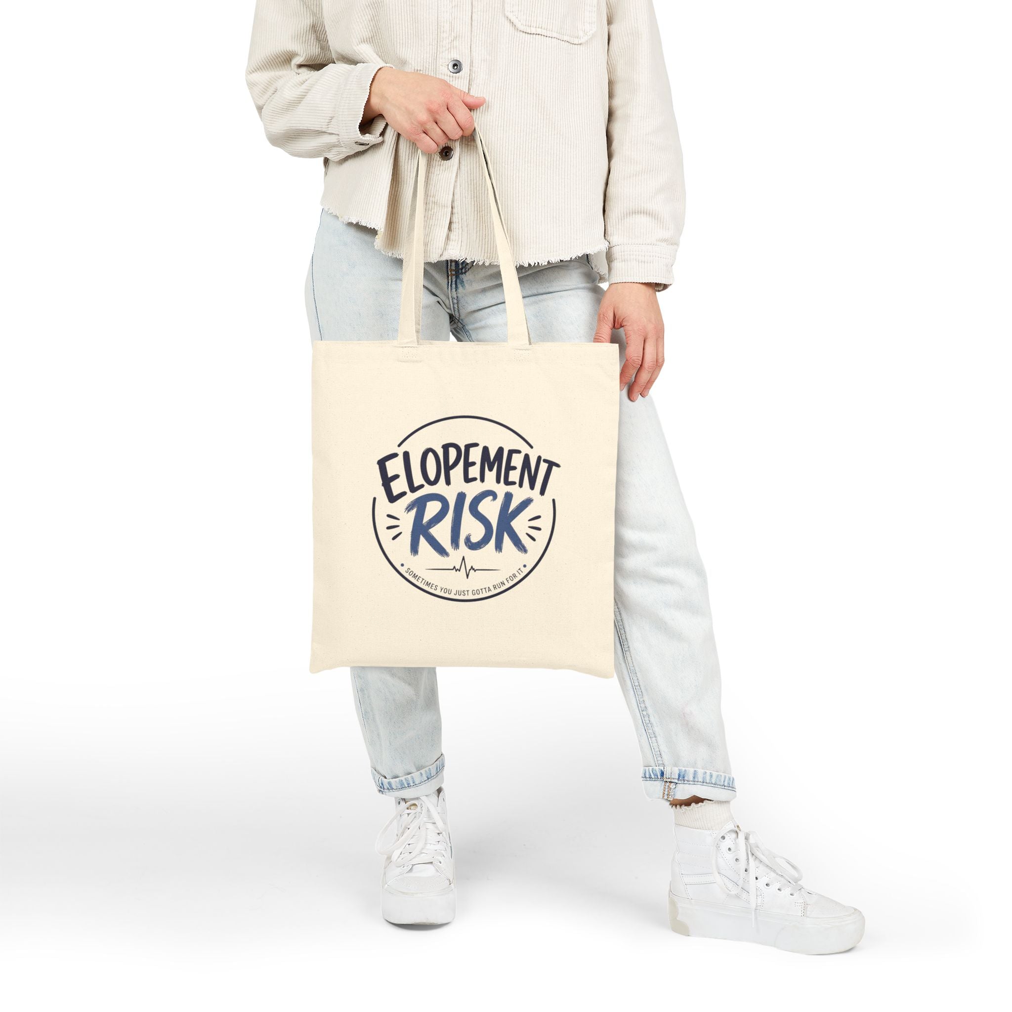 Canvas Tote — 'Elopement Risk' & Texas Nurses Printed Cotton Bag
