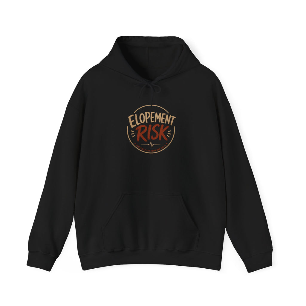 Hoodie - 'Elopement Risk' Cow Graphic Hoodie (Vintage Rodeo Stunt Poster)