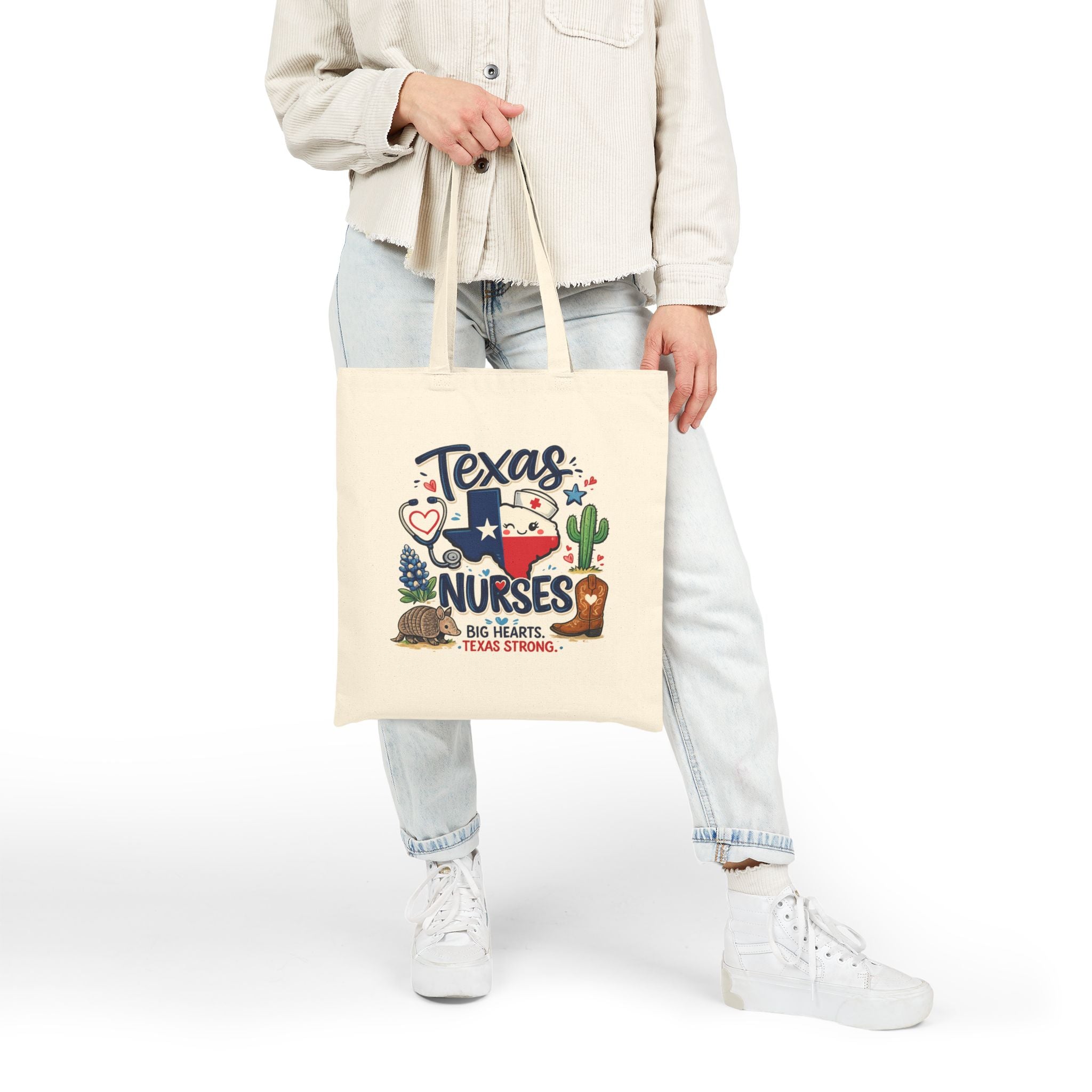 Canvas Tote — 'Elopement Risk' & Texas Nurses Printed Cotton Bag