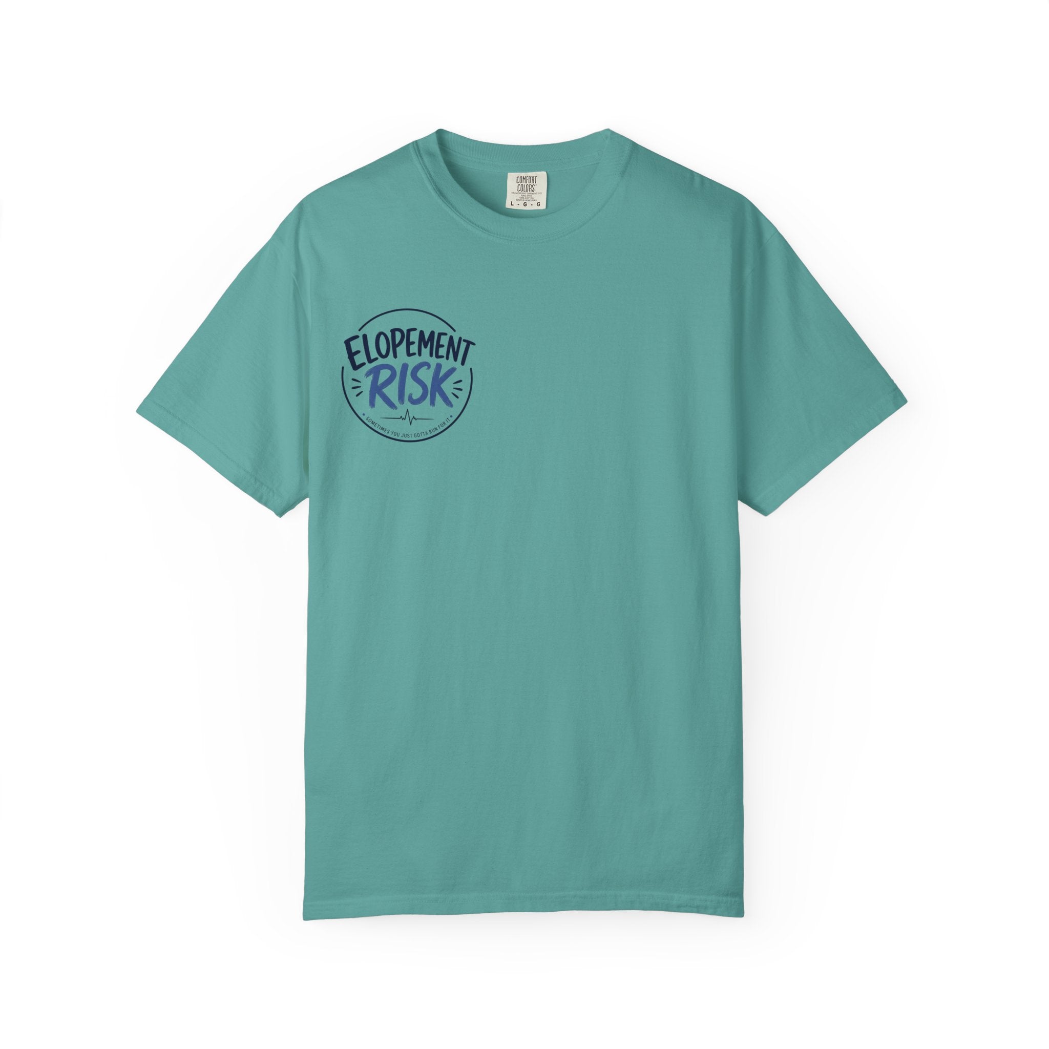 Country Nurse T-Shirt — Rustic Nursing Shirt with 'Elopement Risk' Pocket Badge