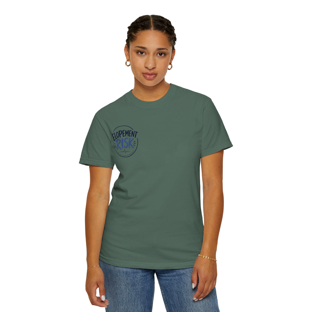 Texas Nurses T-Shirt — "Elopement Risk" Cute Armadillo Design, Big Hearts Texas Strong