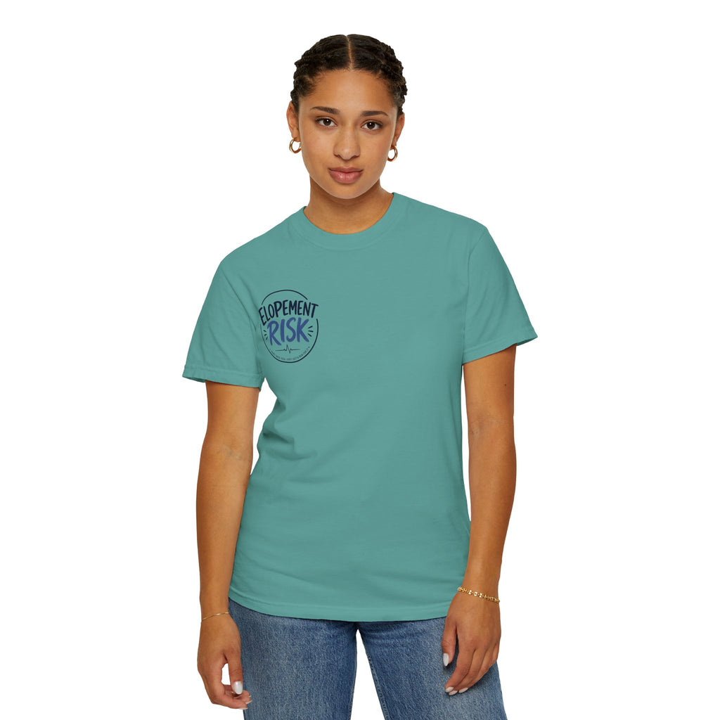 Texas Nurses T-Shirt — "Elopement Risk" Cute Armadillo Design, Big Hearts Texas Strong