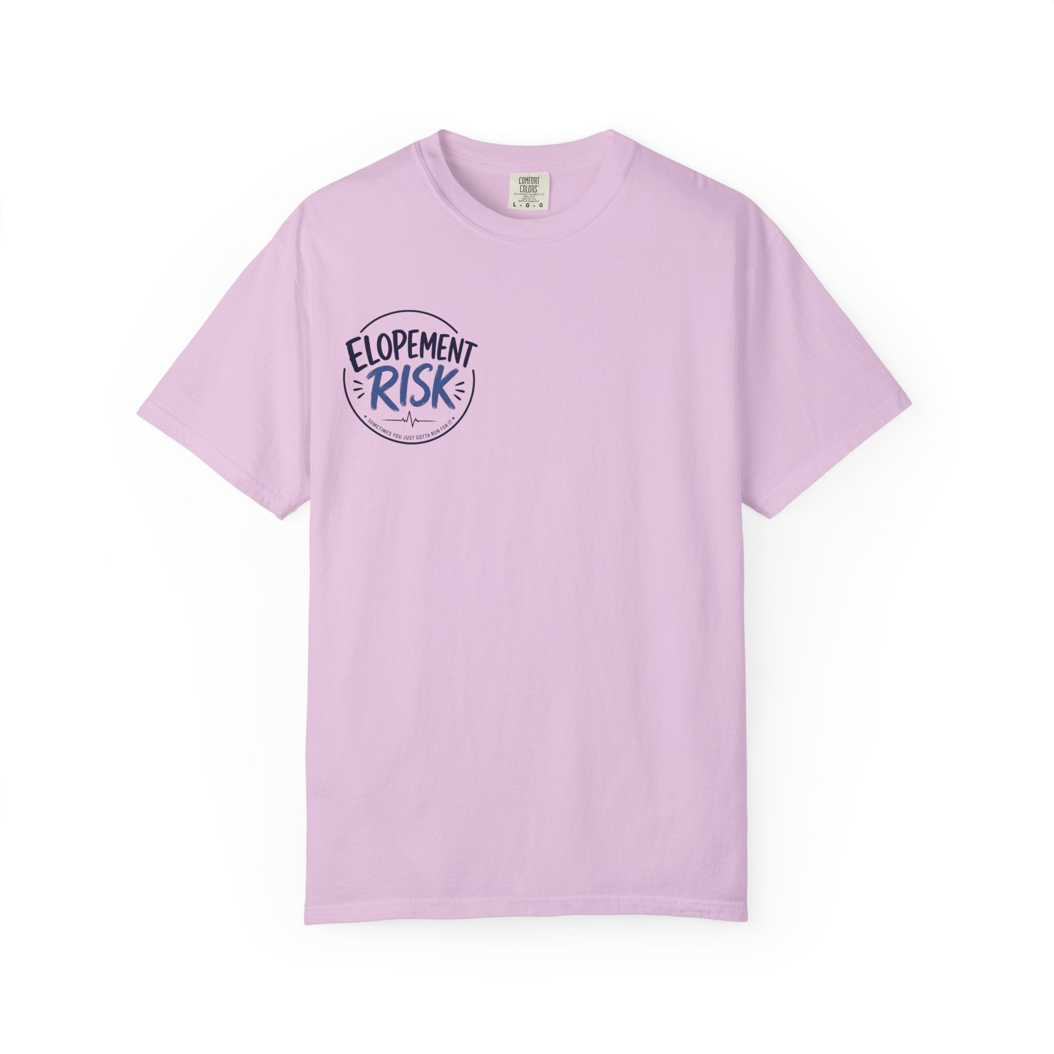 Country Nurse T-Shirt — Rustic Nursing Shirt with 'Elopement Risk' Pocket Badge
