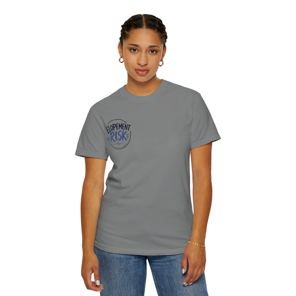 Texas Nurses T-Shirt — "Elopement Risk" Cute Armadillo Design, Big Hearts Texas Strong